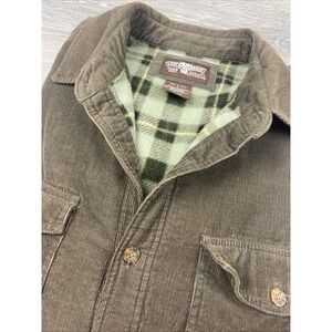 Vintage Levi's Jacket Mens Large Brown Corduroy Flannel Lined Button Shirt Y2K